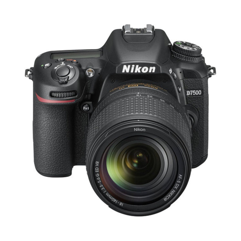 Câmera DSLR Nikon D7500 com lente 18-140mm/18-55mm | Wi-Fi e Sensor CMOS DX-Format de 20.9MP