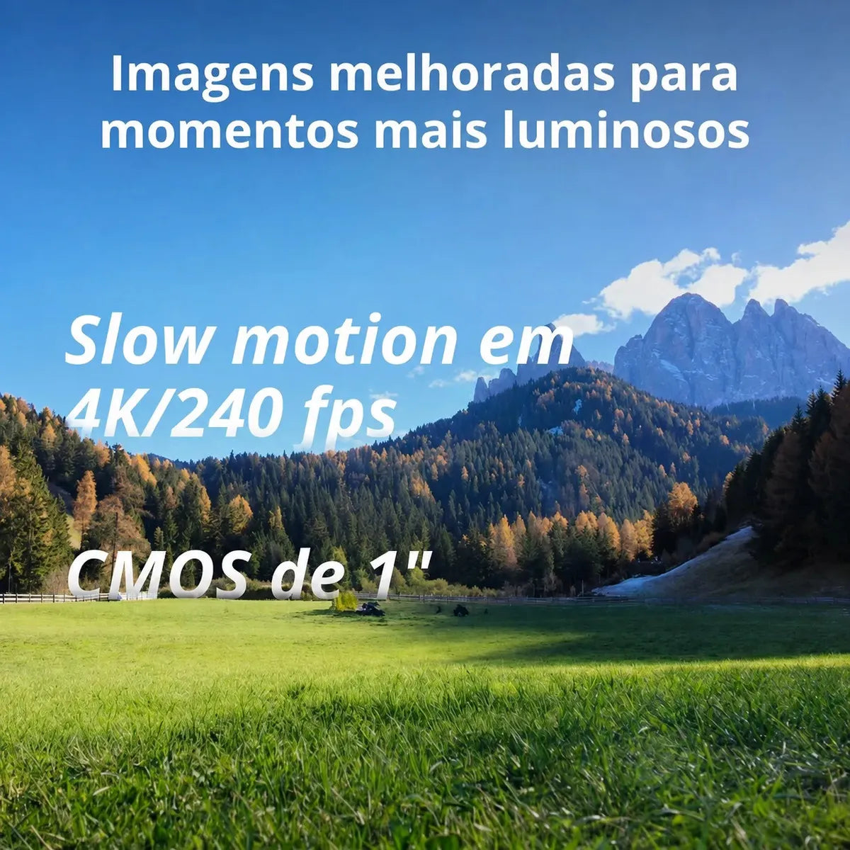 Câmera DJI Osmo Pocket 4 — Sensor CMOS 1", Vídeo 4K/240fps, Estabilização 3 Eixos, Tela Touch Giratória, 107GB Interno
