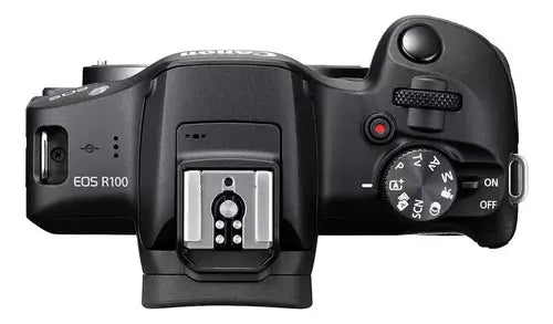 Canon EOS R100 Mirrorless 24.1MP 4K com Lente RF-S 18-45mm IS STM Wi-Fi Bluetooth APS-C