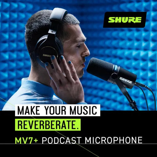 Microfone Shure MV7+ USB Cor Preta