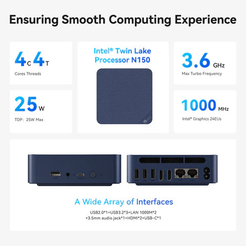 Beelink EQ14 Intel® Twin Lake N150 - 16GB + 500GB