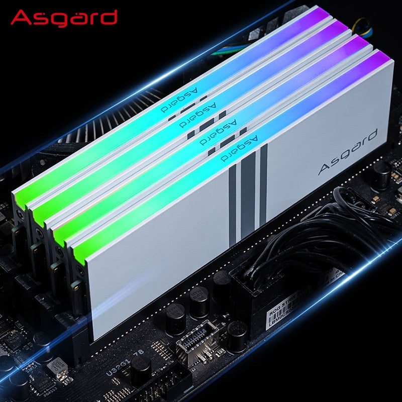 Kit Memória Ram 16GB (2x8GB) DDR4 ASGARD VALKYRIE V5 RGB PC Gamer Desktop 3200Mhz / 3600Mhz