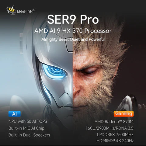 Beelink SER9 Pro AMD Ryzen™ AI 9 HX 370 - 32GB+1TB
