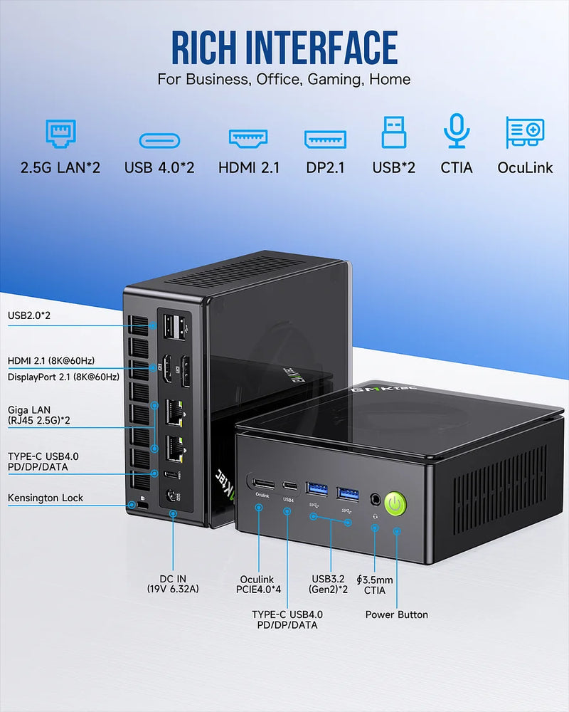 Mini PC AMD Ryzen 7 8845HS - NucBox K8 Plus