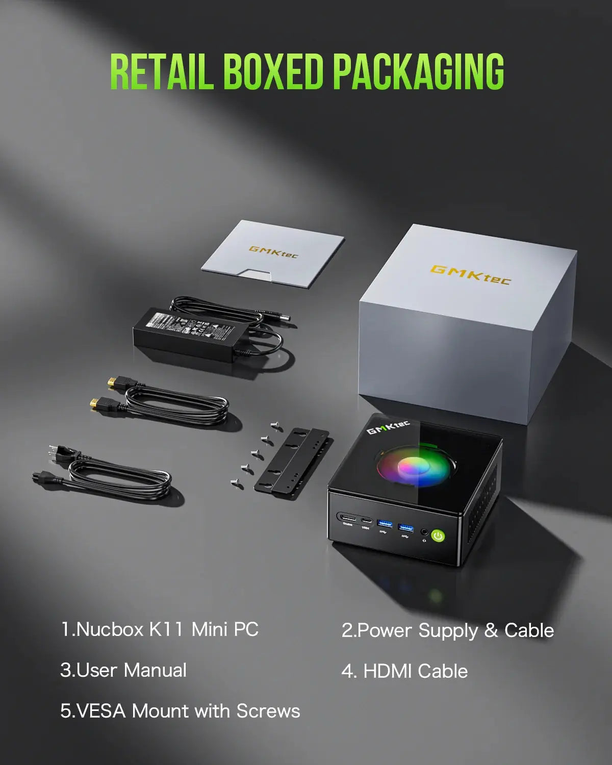 GMKtec NucBox K11 Mini PC profissional e para IA - AMD Ryzen™ 9 8945HS