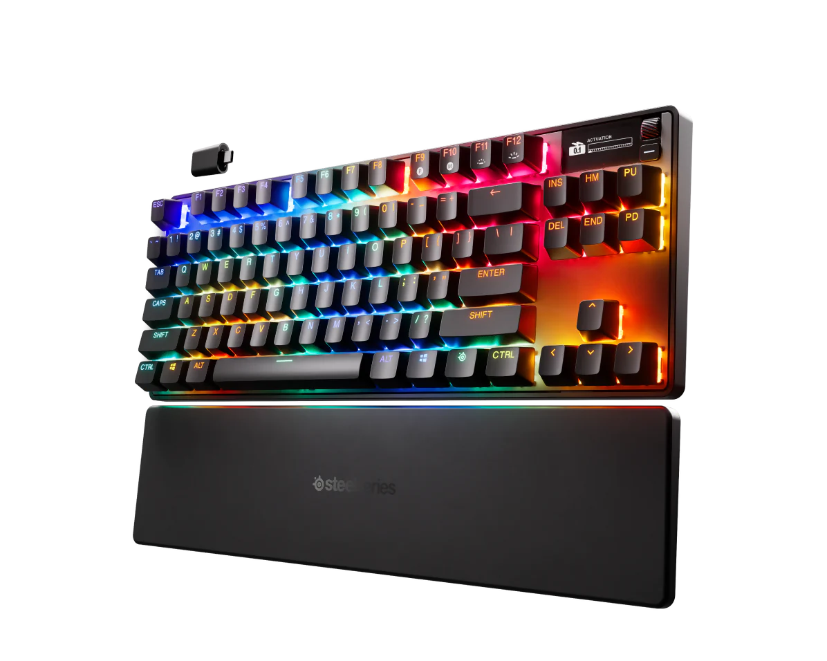 SteelSeries Apex Pro TKL Wireless Gen 3 - Teclado Gamer com Switches OmniPoint 3.0 e Baixa Latência para Performance Superior