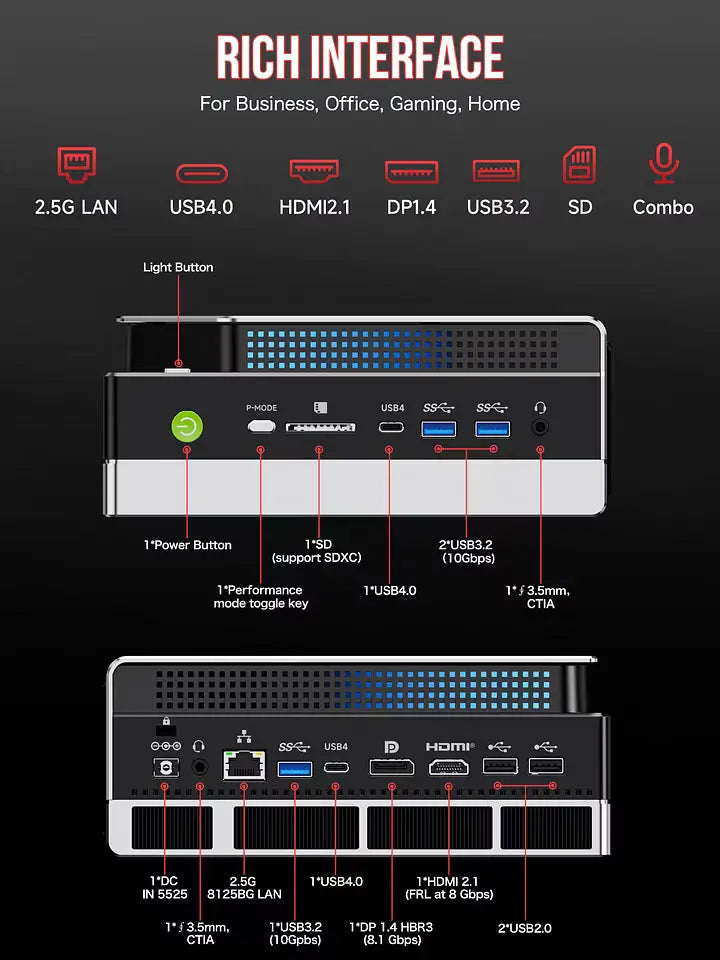 Mini PC para IA GMKtec AMD Ryzen™ AI Max+ 395 EVO-X2 AI
